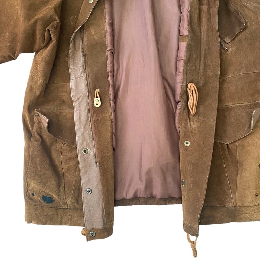 Vintage Lew Magram Suede Leather Jacket Large - Picture 11 of 13